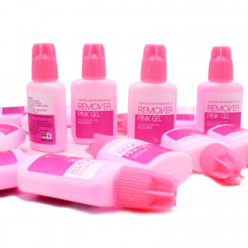 Pink Gel Remover Eyelash Extension Korea Wholesale Fake Eyelashes Clean