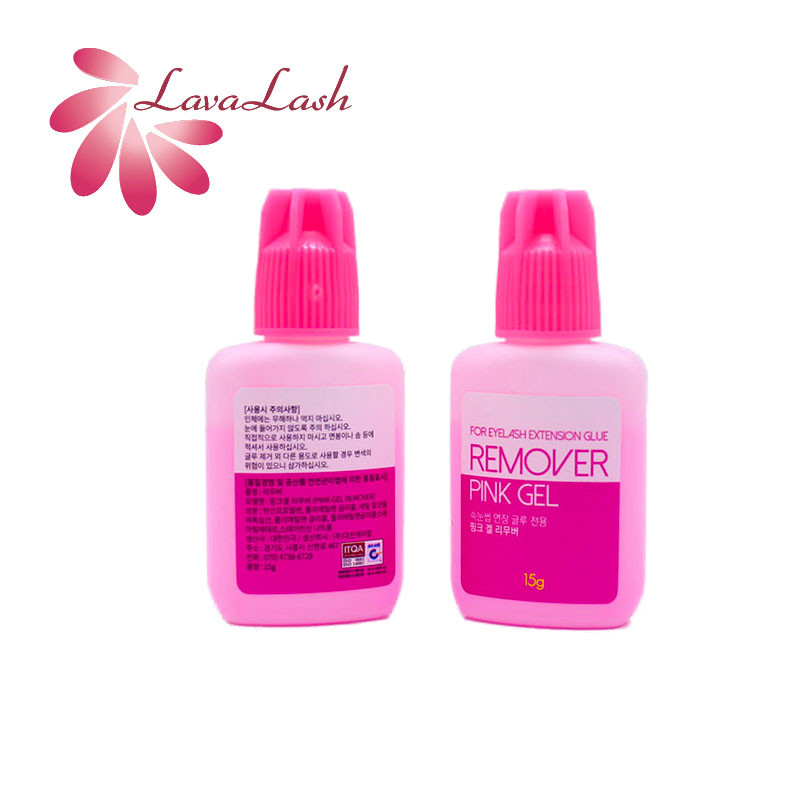 Pink Gel Remover Eyelash Extension Korea Wholesale Fake Eyelashes Clean