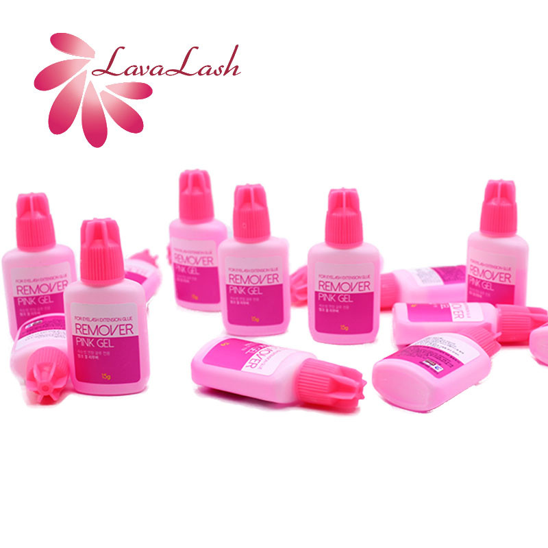 Pink Gel Remover Eyelash Extension Korea Wholesale Fake Eyelashes Clean