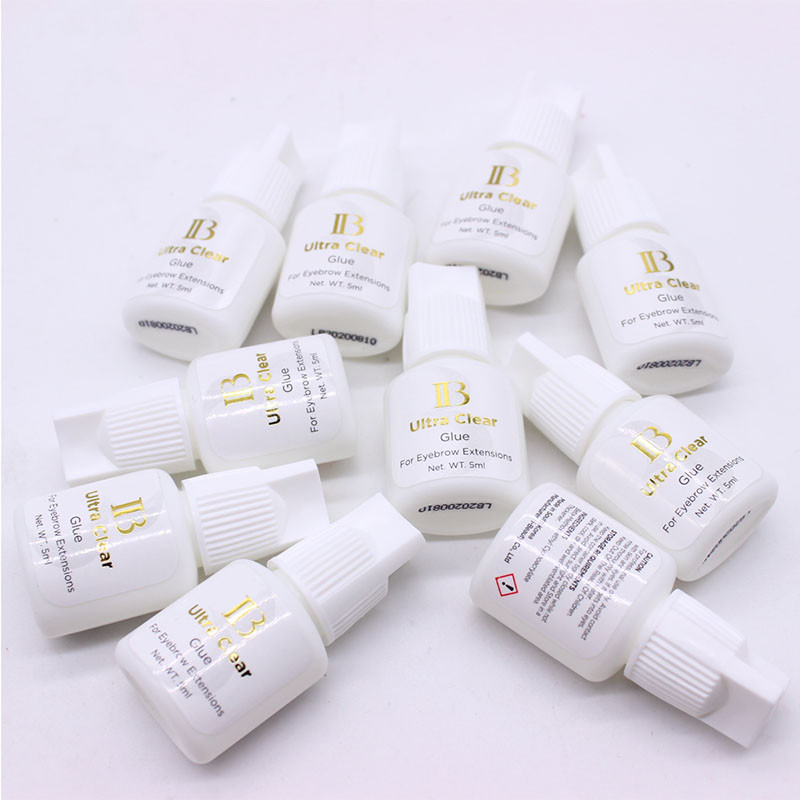 IB Ibeauty Ultra Clear For Eyelash Extensions Glue Transparent White Cap